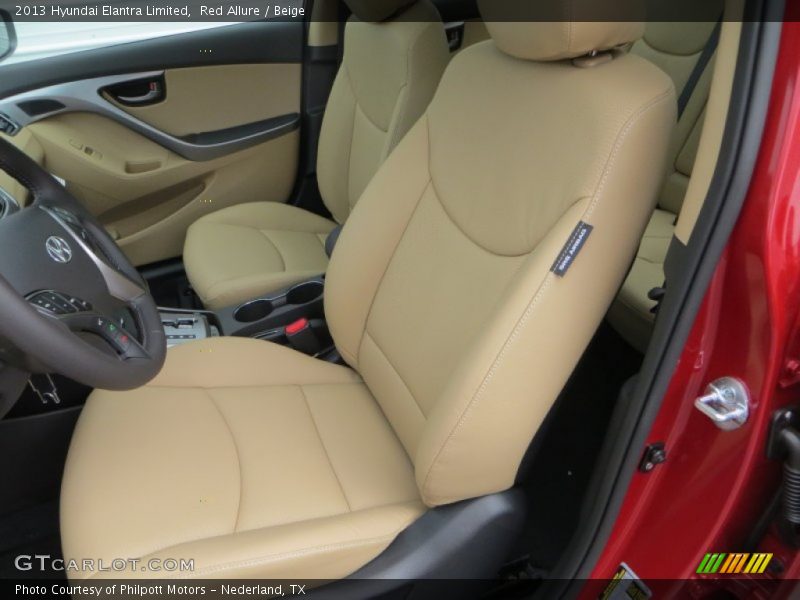 Red Allure / Beige 2013 Hyundai Elantra Limited