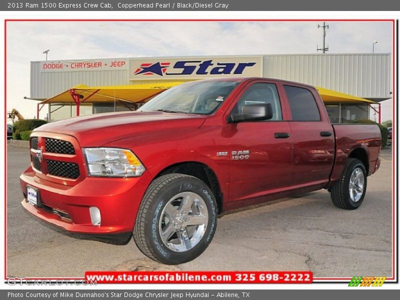 Copperhead Pearl / Black/Diesel Gray 2013 Ram 1500 Express Crew Cab