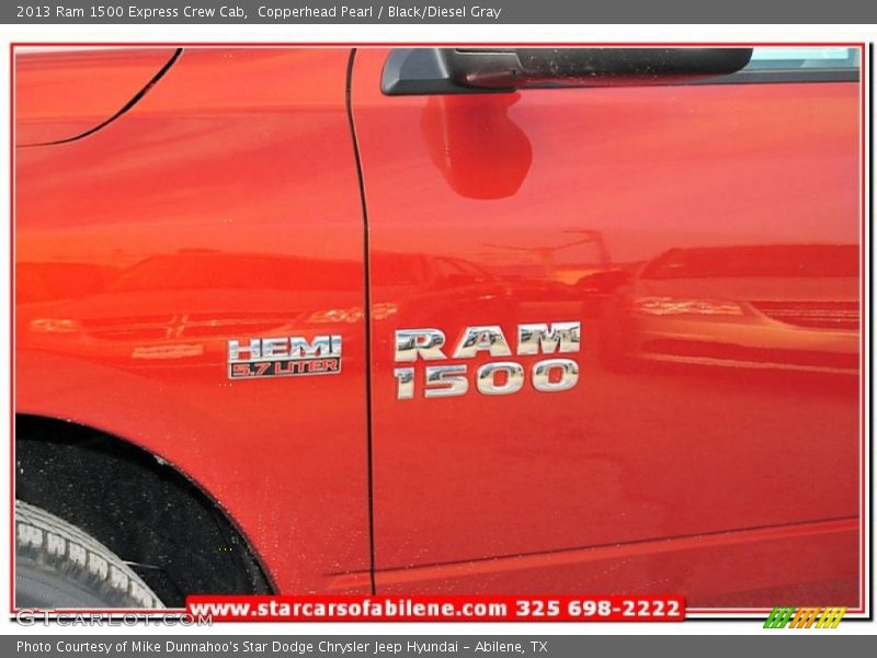 Copperhead Pearl / Black/Diesel Gray 2013 Ram 1500 Express Crew Cab