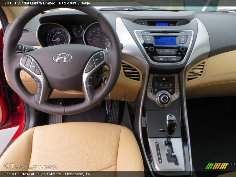 Red Allure / Beige 2013 Hyundai Elantra Limited