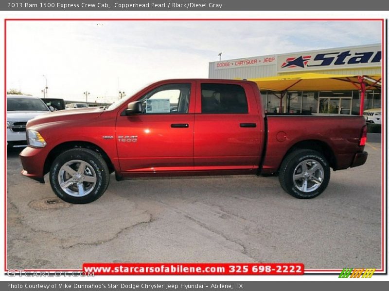 Copperhead Pearl / Black/Diesel Gray 2013 Ram 1500 Express Crew Cab