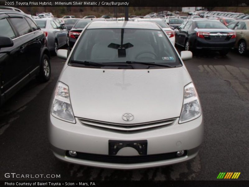 Millenium Silver Metallic / Gray/Burgundy 2005 Toyota Prius Hybrid