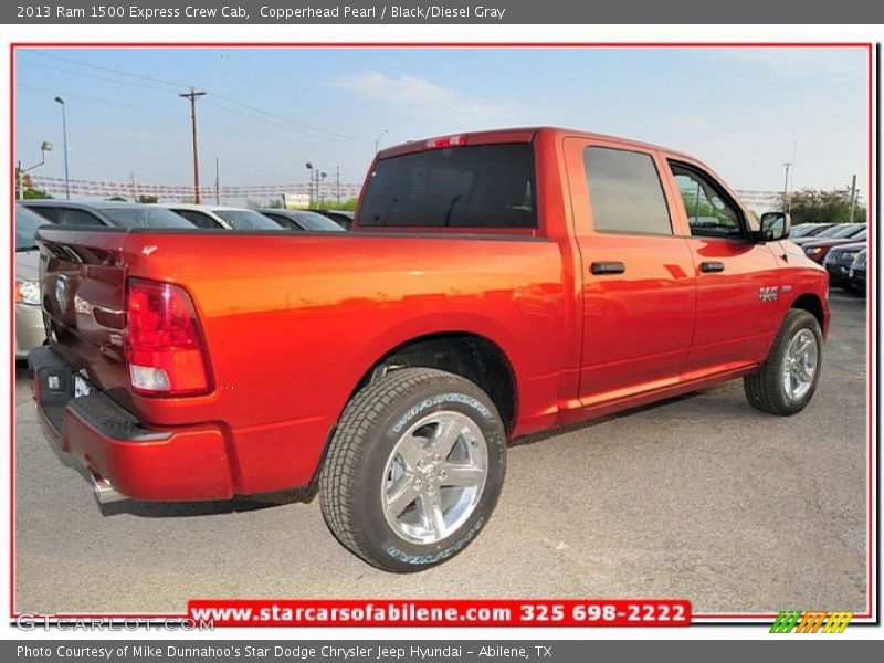 Copperhead Pearl / Black/Diesel Gray 2013 Ram 1500 Express Crew Cab