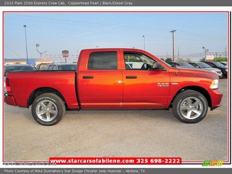 Copperhead Pearl / Black/Diesel Gray 2013 Ram 1500 Express Crew Cab