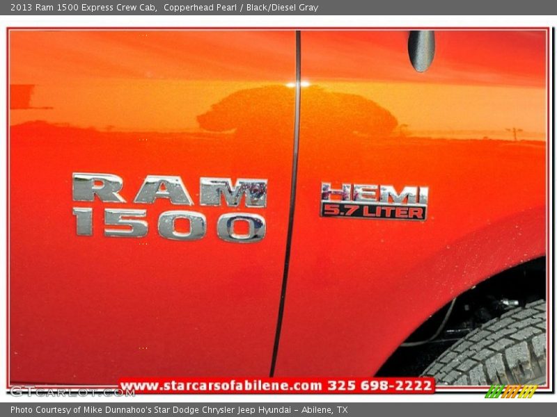 Copperhead Pearl / Black/Diesel Gray 2013 Ram 1500 Express Crew Cab