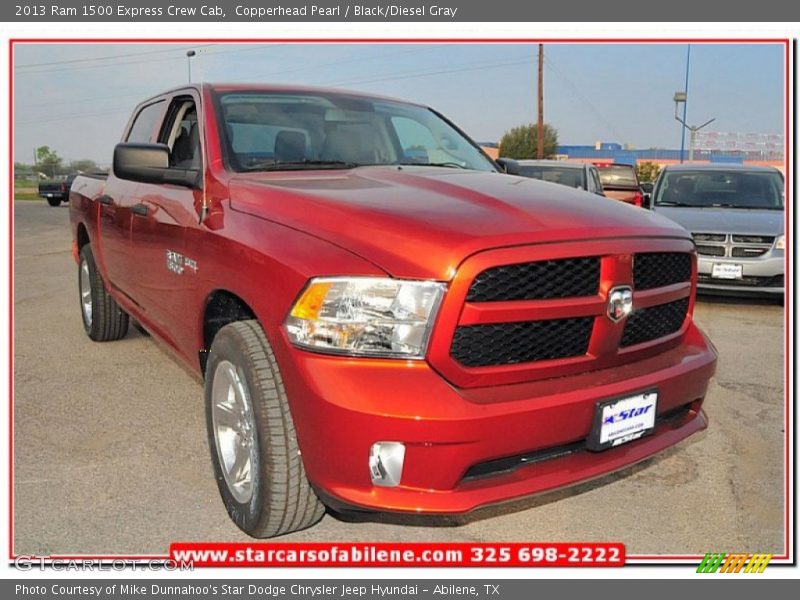 Copperhead Pearl / Black/Diesel Gray 2013 Ram 1500 Express Crew Cab