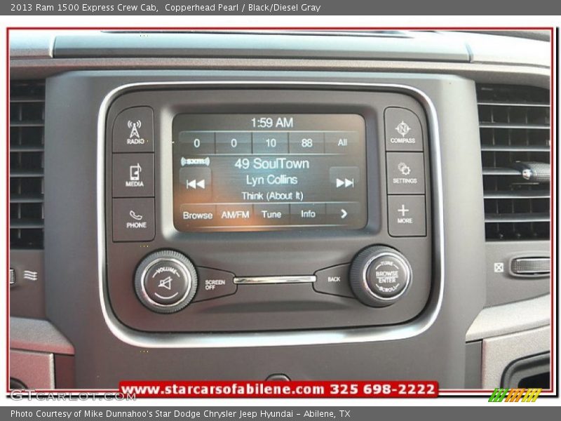 Copperhead Pearl / Black/Diesel Gray 2013 Ram 1500 Express Crew Cab
