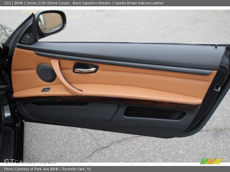 Black Sapphire Metallic / Saddle Brown Dakota Leather 2011 BMW 3 Series 328i xDrive Coupe