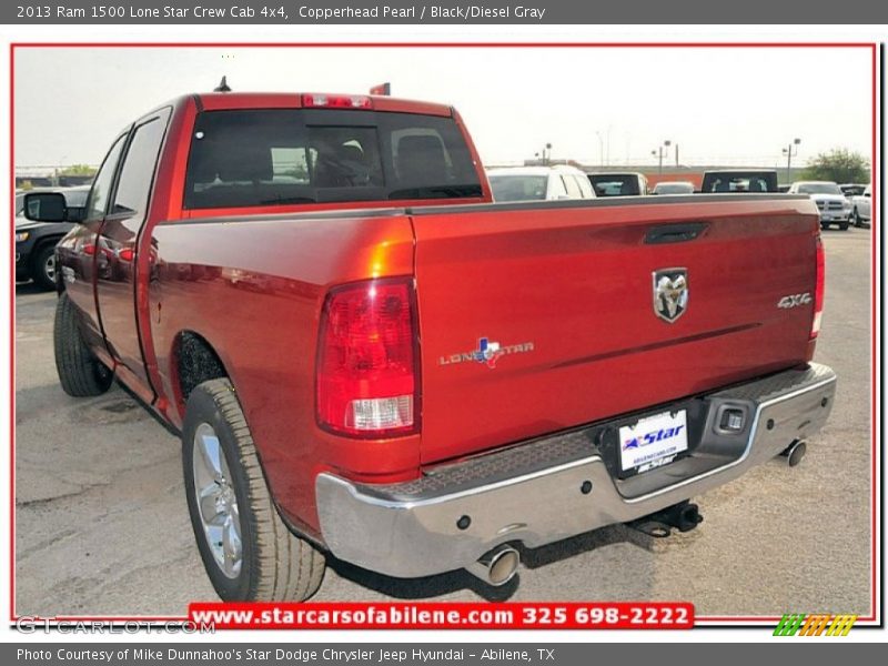 Copperhead Pearl / Black/Diesel Gray 2013 Ram 1500 Lone Star Crew Cab 4x4