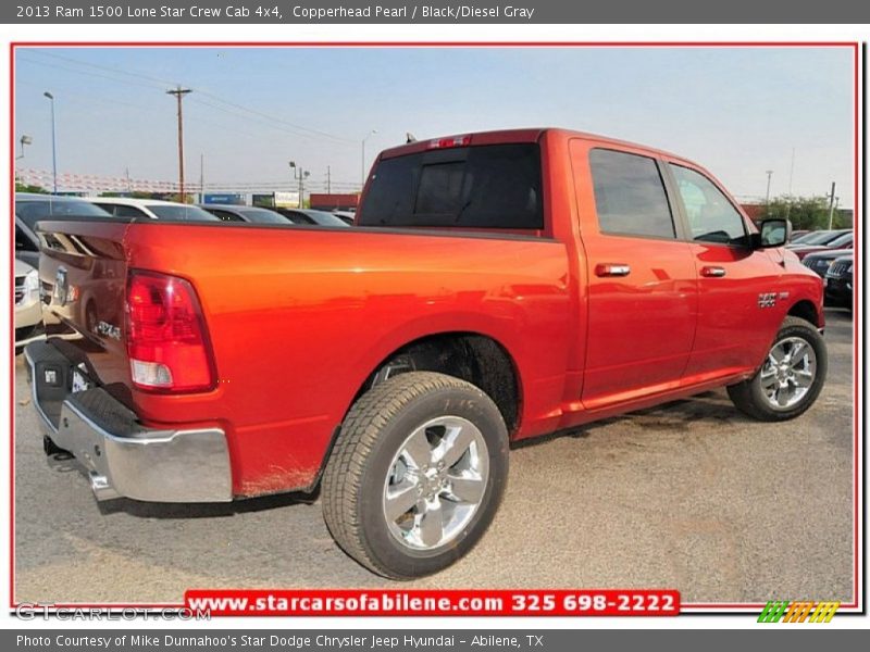 Copperhead Pearl / Black/Diesel Gray 2013 Ram 1500 Lone Star Crew Cab 4x4