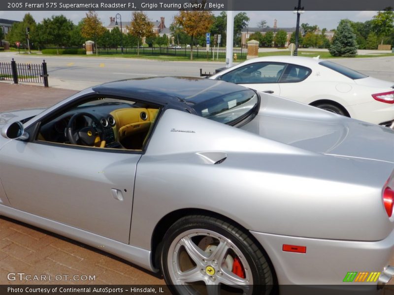 Grigio Touring (Silver) / Beige 2005 Ferrari 575 Superamerica Roadster F1