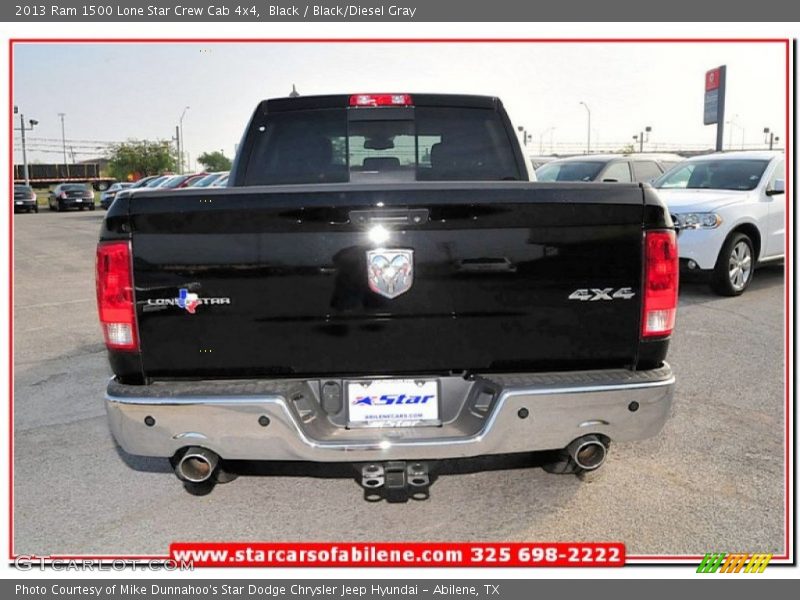 Black / Black/Diesel Gray 2013 Ram 1500 Lone Star Crew Cab 4x4