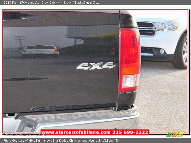 Black / Black/Diesel Gray 2013 Ram 1500 Lone Star Crew Cab 4x4