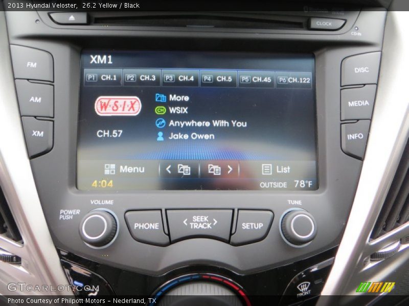 Controls of 2013 Veloster 