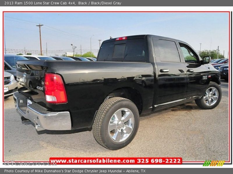 Black / Black/Diesel Gray 2013 Ram 1500 Lone Star Crew Cab 4x4