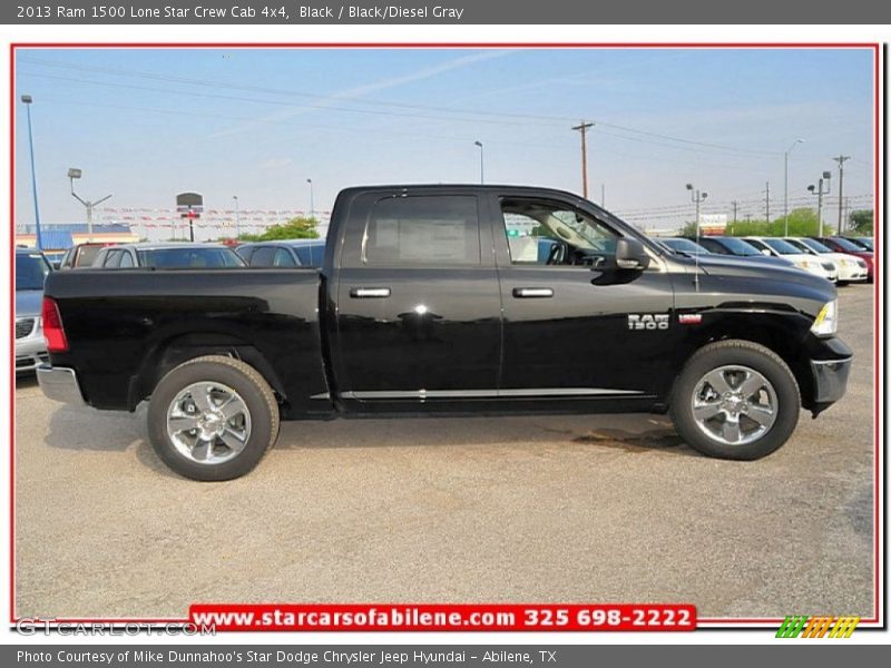 Black / Black/Diesel Gray 2013 Ram 1500 Lone Star Crew Cab 4x4