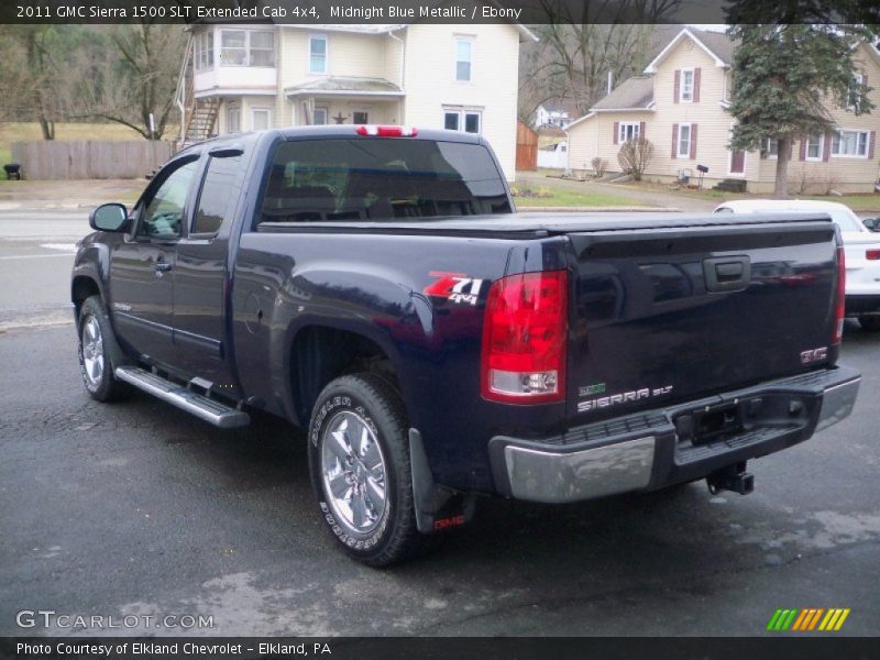 Midnight Blue Metallic / Ebony 2011 GMC Sierra 1500 SLT Extended Cab 4x4