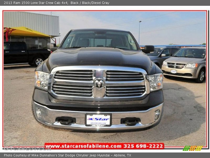 Black / Black/Diesel Gray 2013 Ram 1500 Lone Star Crew Cab 4x4