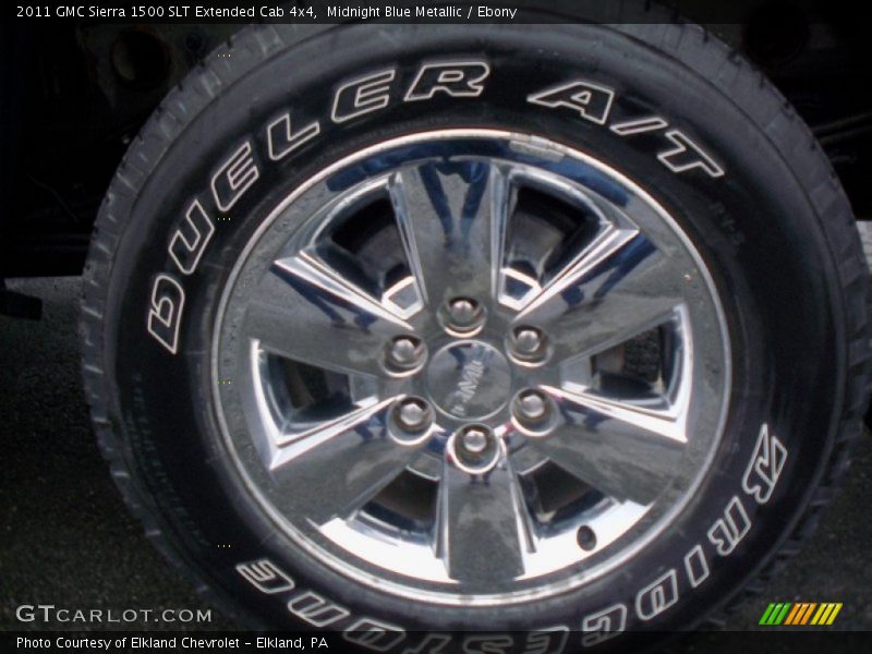 Midnight Blue Metallic / Ebony 2011 GMC Sierra 1500 SLT Extended Cab 4x4