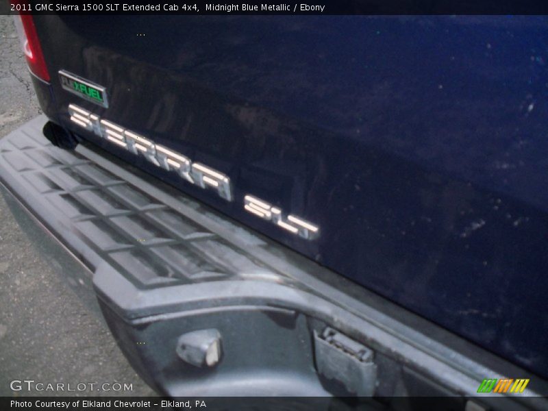 Midnight Blue Metallic / Ebony 2011 GMC Sierra 1500 SLT Extended Cab 4x4