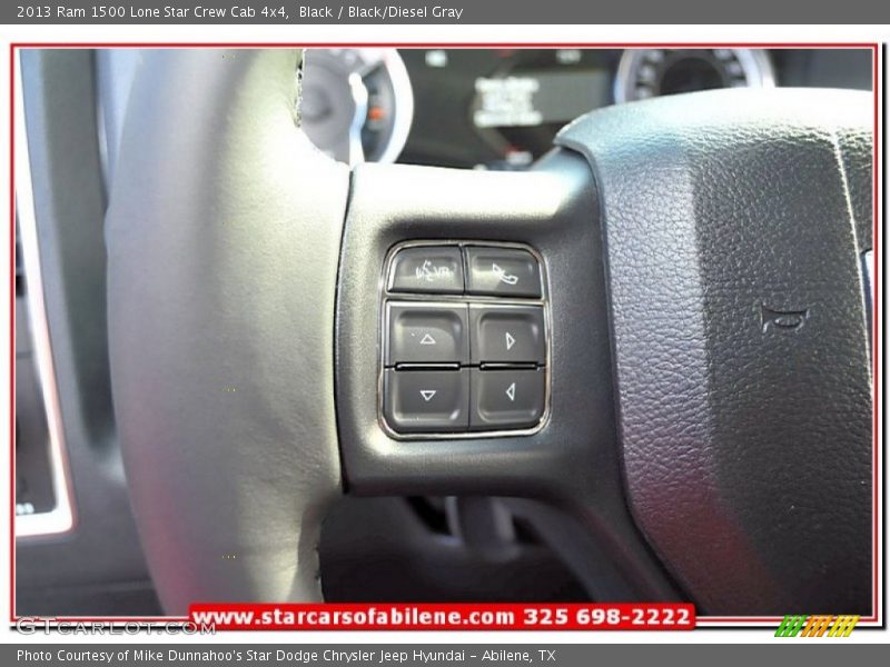 Black / Black/Diesel Gray 2013 Ram 1500 Lone Star Crew Cab 4x4