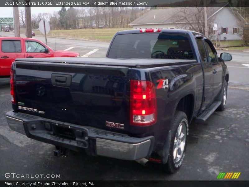 Midnight Blue Metallic / Ebony 2011 GMC Sierra 1500 SLT Extended Cab 4x4