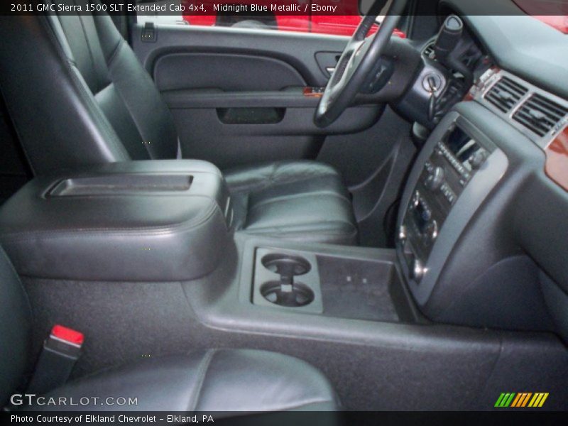 Midnight Blue Metallic / Ebony 2011 GMC Sierra 1500 SLT Extended Cab 4x4