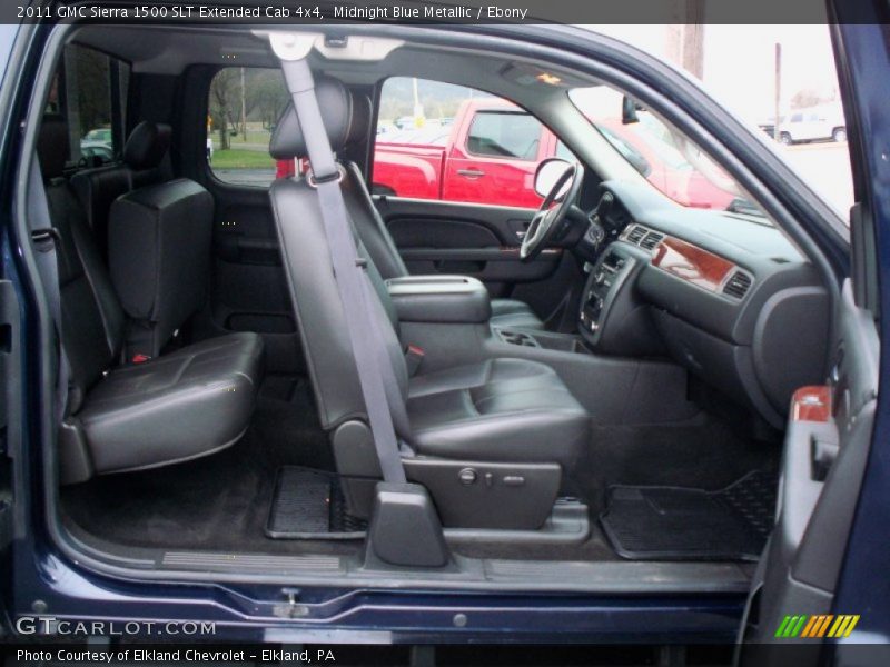 Midnight Blue Metallic / Ebony 2011 GMC Sierra 1500 SLT Extended Cab 4x4