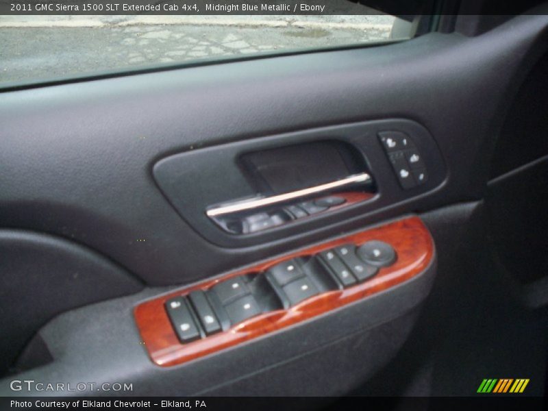 Midnight Blue Metallic / Ebony 2011 GMC Sierra 1500 SLT Extended Cab 4x4