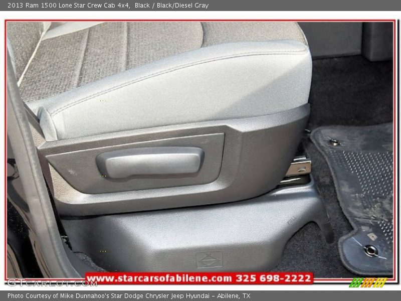 Black / Black/Diesel Gray 2013 Ram 1500 Lone Star Crew Cab 4x4