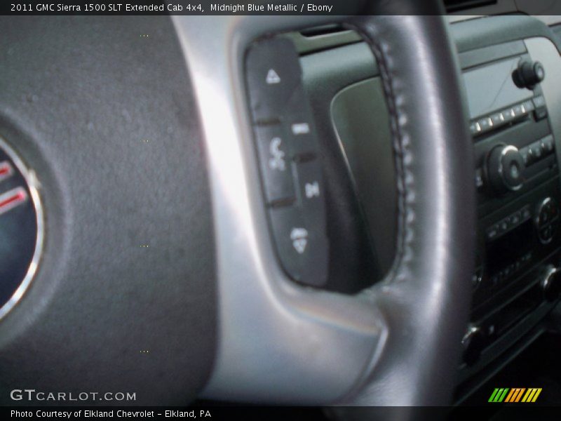 Midnight Blue Metallic / Ebony 2011 GMC Sierra 1500 SLT Extended Cab 4x4
