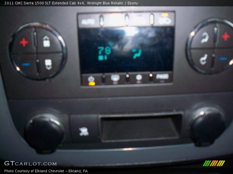 Midnight Blue Metallic / Ebony 2011 GMC Sierra 1500 SLT Extended Cab 4x4