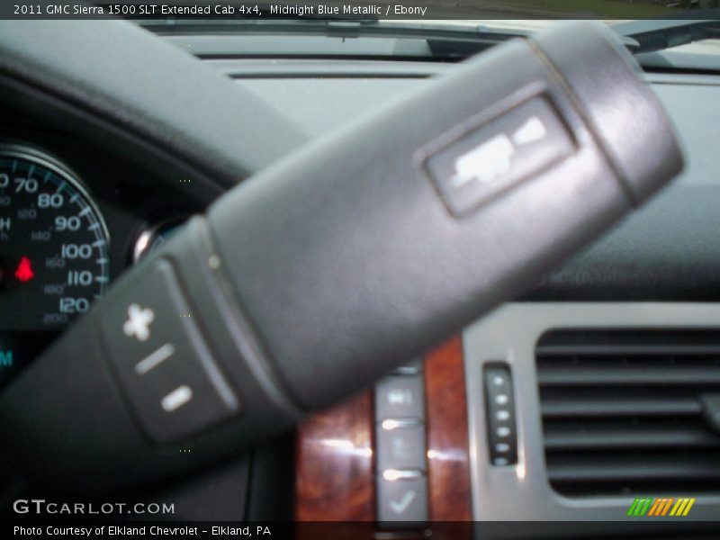 Midnight Blue Metallic / Ebony 2011 GMC Sierra 1500 SLT Extended Cab 4x4