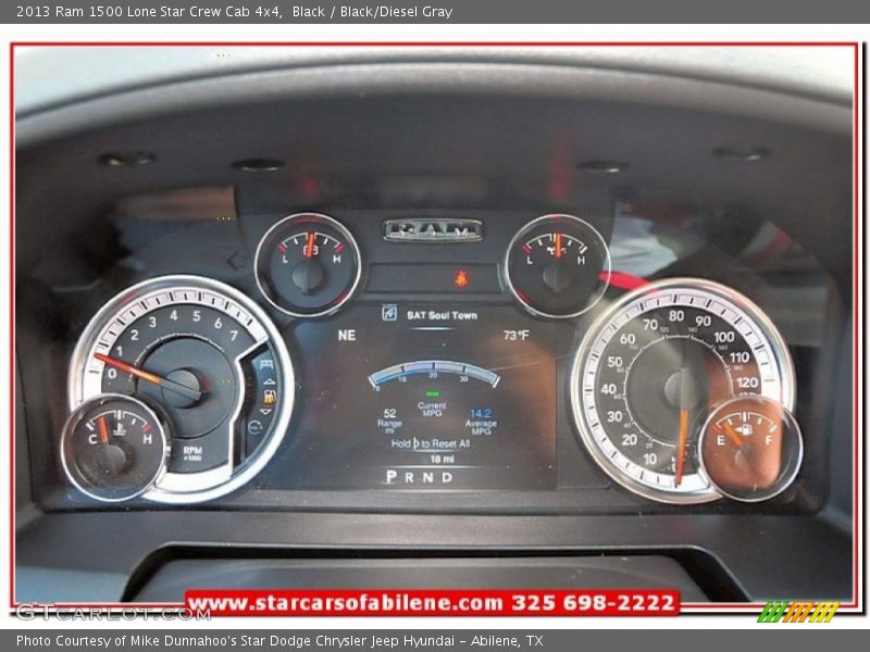 Black / Black/Diesel Gray 2013 Ram 1500 Lone Star Crew Cab 4x4