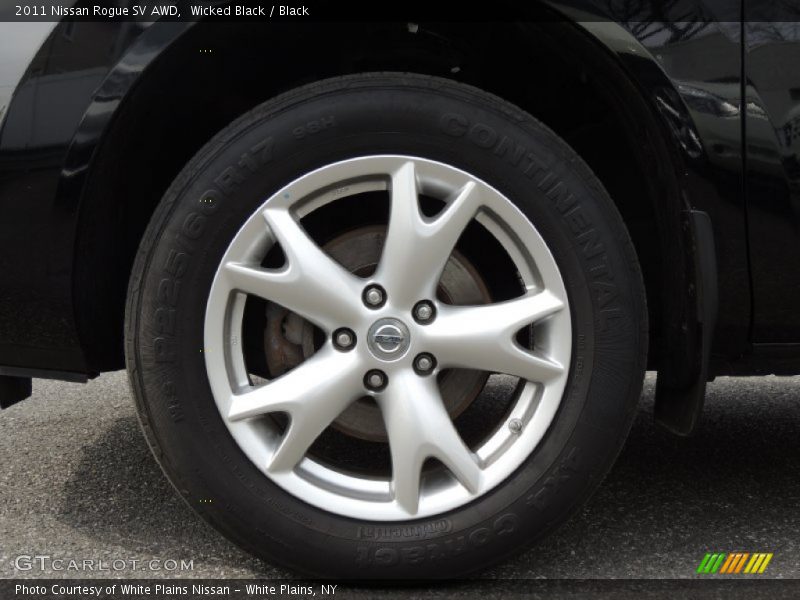 Wicked Black / Black 2011 Nissan Rogue SV AWD