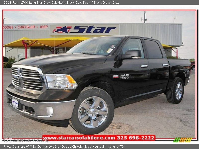 Black Gold Pearl / Black/Diesel Gray 2013 Ram 1500 Lone Star Crew Cab 4x4