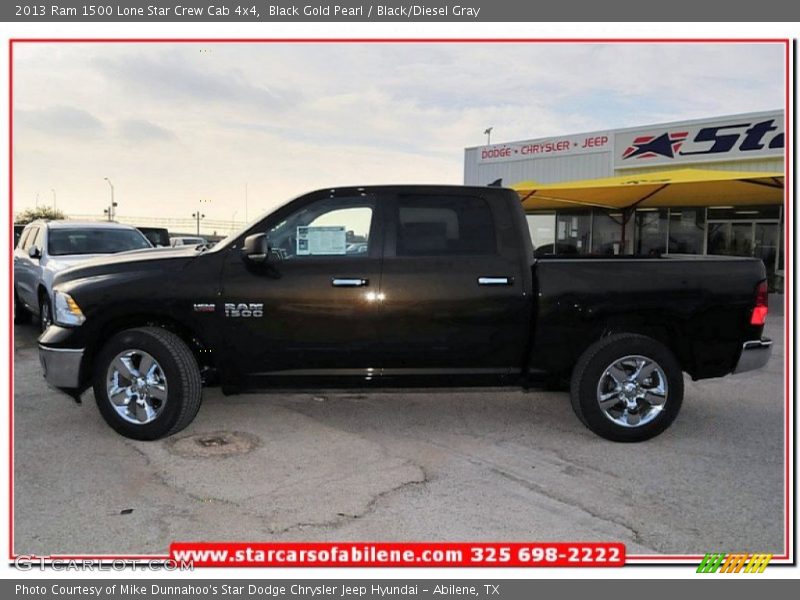 Black Gold Pearl / Black/Diesel Gray 2013 Ram 1500 Lone Star Crew Cab 4x4