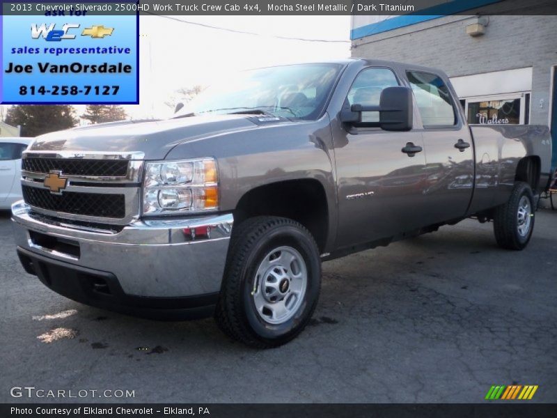 Mocha Steel Metallic / Dark Titanium 2013 Chevrolet Silverado 2500HD Work Truck Crew Cab 4x4