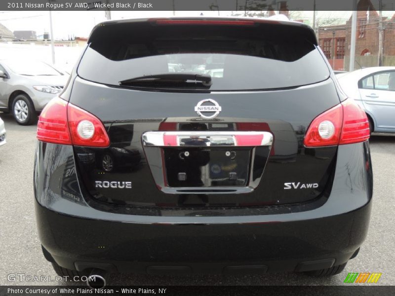 Wicked Black / Black 2011 Nissan Rogue SV AWD