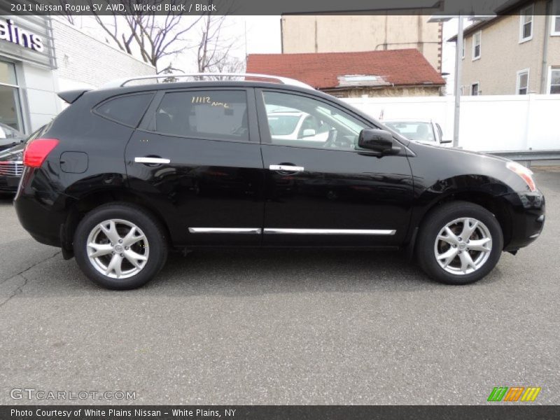 Wicked Black / Black 2011 Nissan Rogue SV AWD