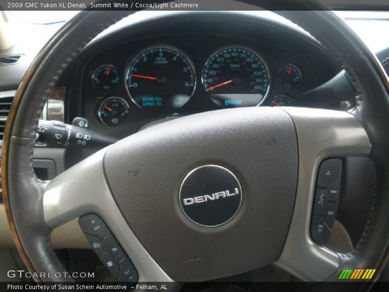 Summit White / Cocoa/Light Cashmere 2009 GMC Yukon XL Denali