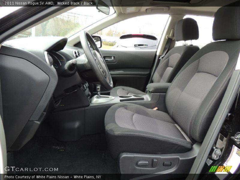 Wicked Black / Black 2011 Nissan Rogue SV AWD