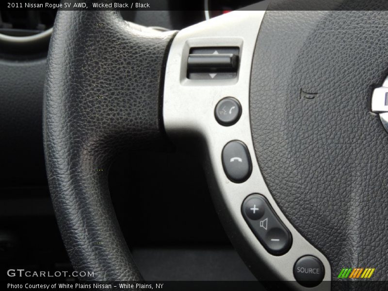 Wicked Black / Black 2011 Nissan Rogue SV AWD