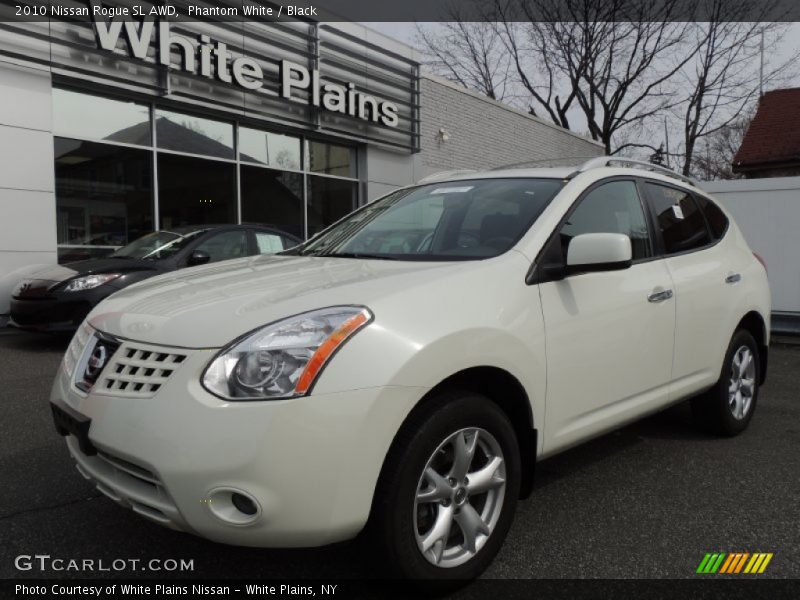 Phantom White / Black 2010 Nissan Rogue SL AWD