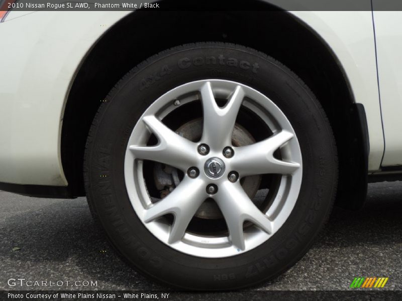 Phantom White / Black 2010 Nissan Rogue SL AWD