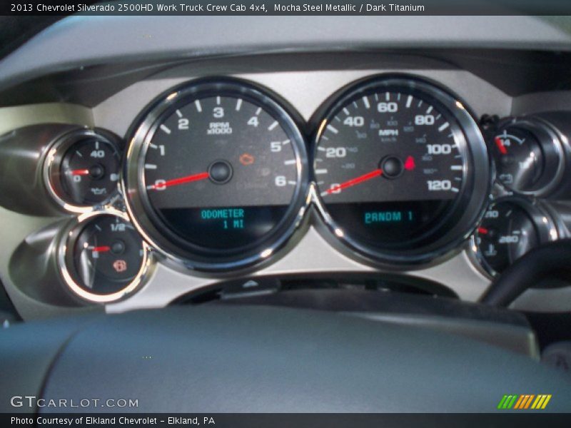 Mocha Steel Metallic / Dark Titanium 2013 Chevrolet Silverado 2500HD Work Truck Crew Cab 4x4