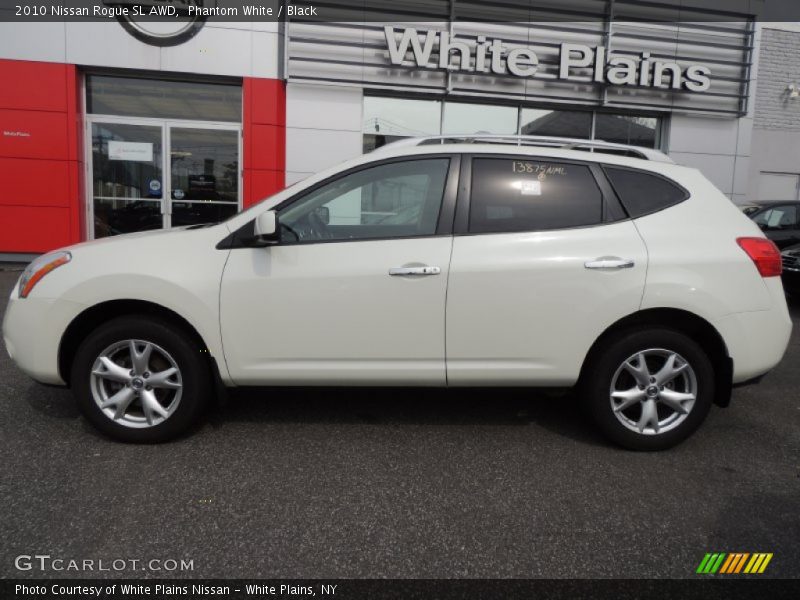 Phantom White / Black 2010 Nissan Rogue SL AWD