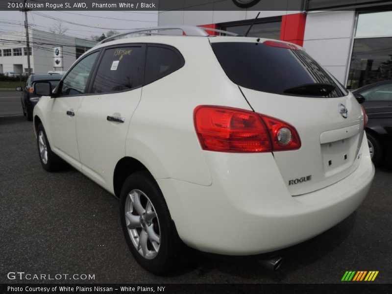 Phantom White / Black 2010 Nissan Rogue SL AWD