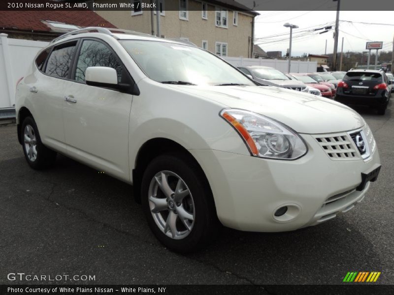 Phantom White / Black 2010 Nissan Rogue SL AWD