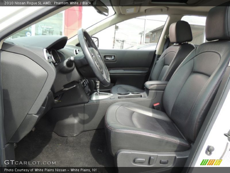 Phantom White / Black 2010 Nissan Rogue SL AWD
